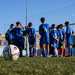 ...rispettivamente in maglia blu...